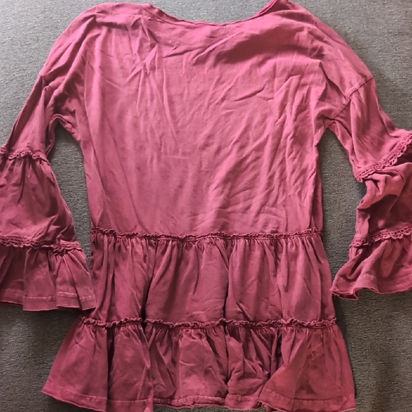 Pink Ruffled Long Sleeve Top - Picture 3 of 3